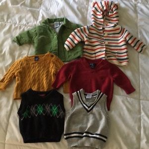 Lot of baby boy 0-3 month sweaters